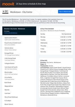 2C Bus Time Schedule & Line Route