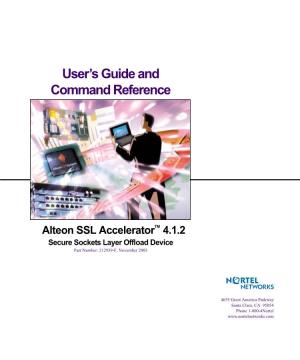 Alteon SSL Accelerator 4.1.2 User's Guide and Command Reference