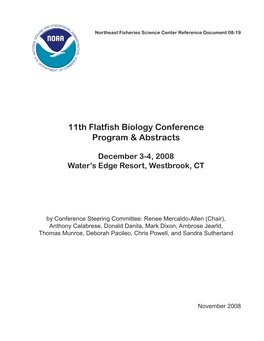 11Th Flatfish Biology Conference Program & Abstracts