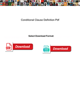 Conditional Clause Definition Pdf Gadgets