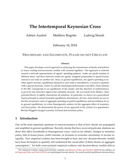 The Intertemporal Keynesian Cross