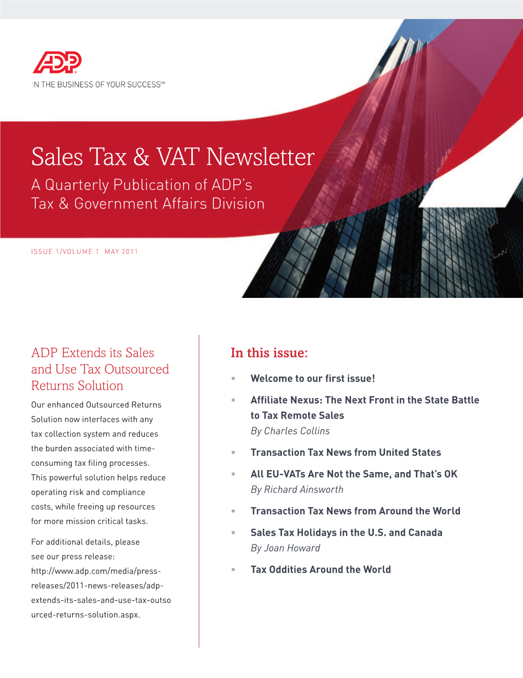 Sales Tax & VAT Newsletter
