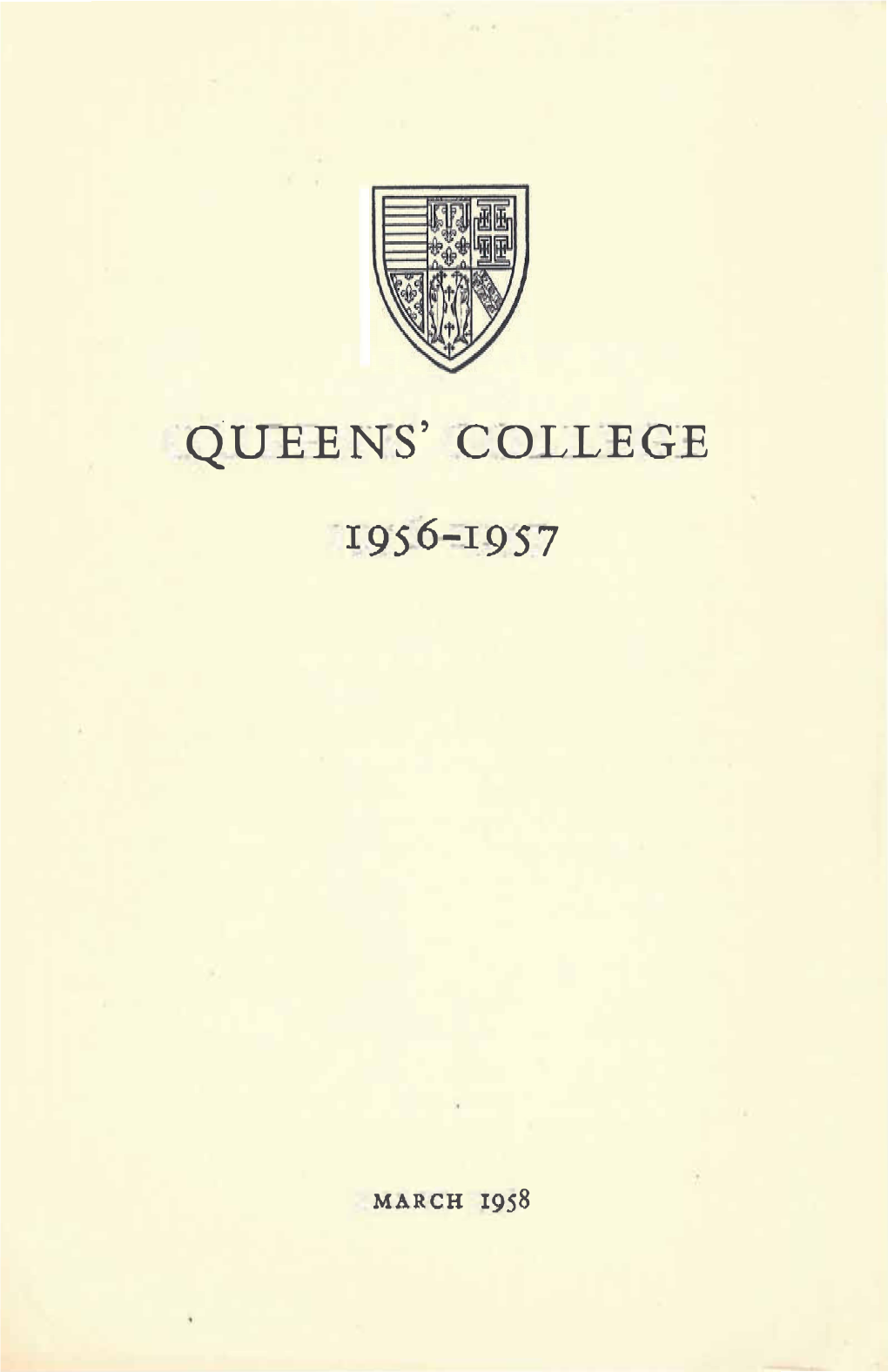 Queens' College 1956-1957
