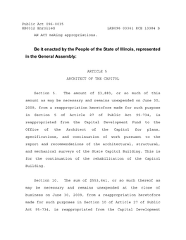 Be It Enacted by the People of the State of Illinois, Represented in the General Assembly