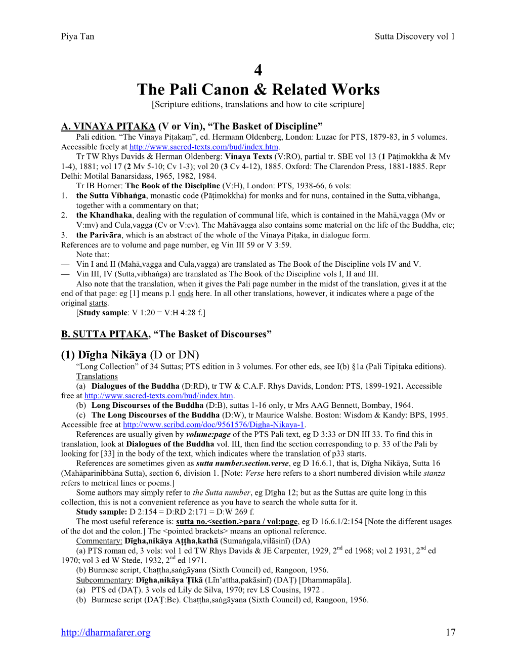 4 the Pali Canon & Related Works
