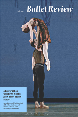 A Conversation with Betty Nichols from Ballet Review Fall 2013