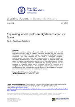 Explaining Wheat Yields in Eighteenth-Century