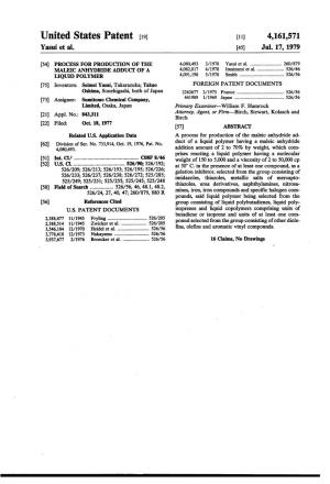 United States Patent (19) (11) 4,161,571 Yasui Et Al