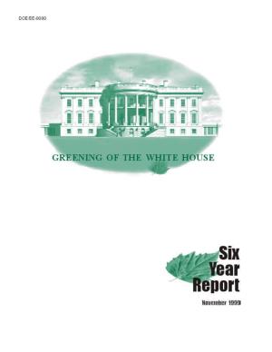 Greening of the White House Table of Contents