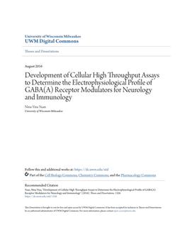 Development of Cellular High Throughput Assays to Determine