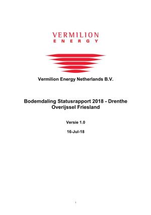 Bodemdaling Statusrapport 2018 - Drenthe Overijssel Friesland