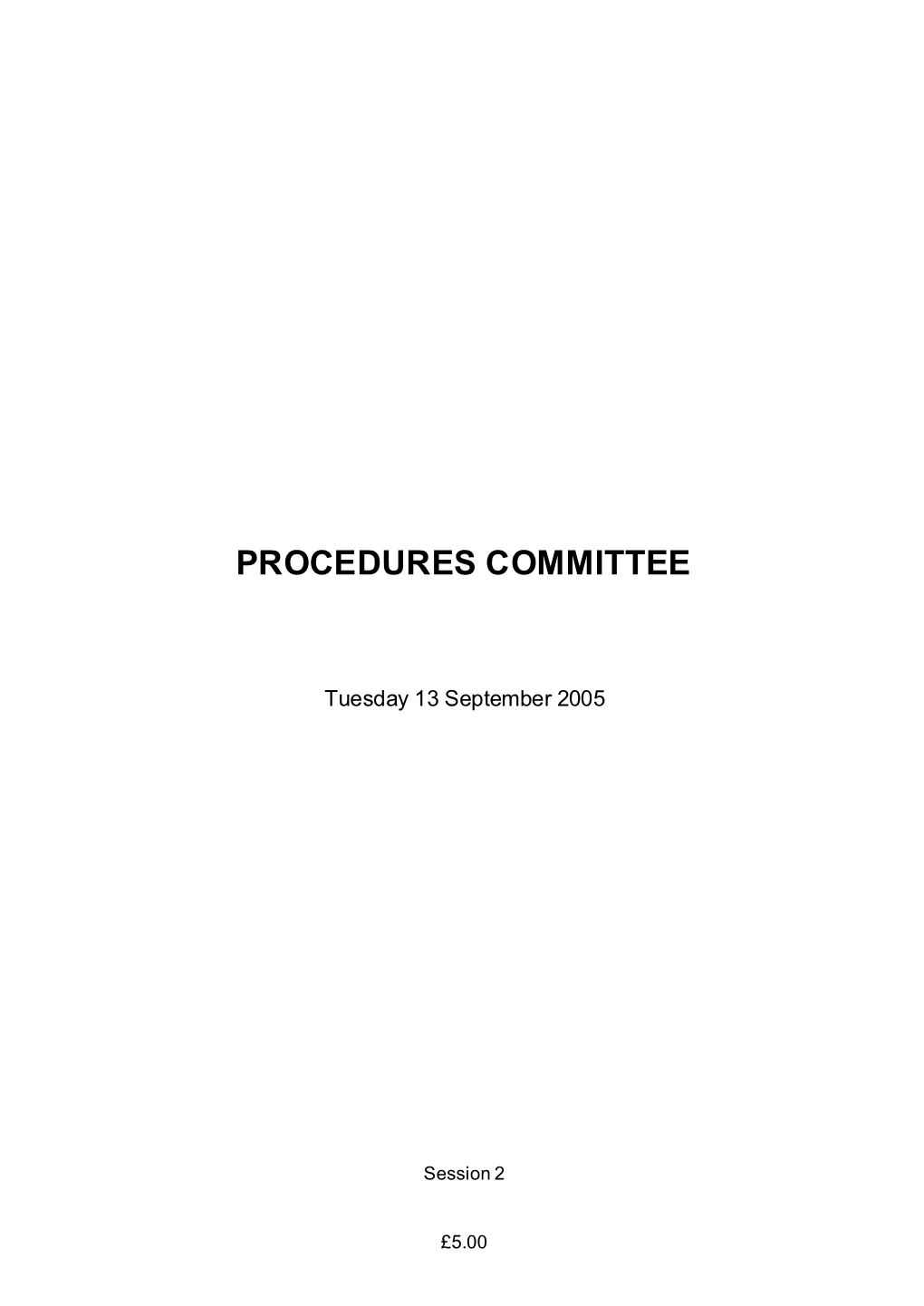 Procedures Committee