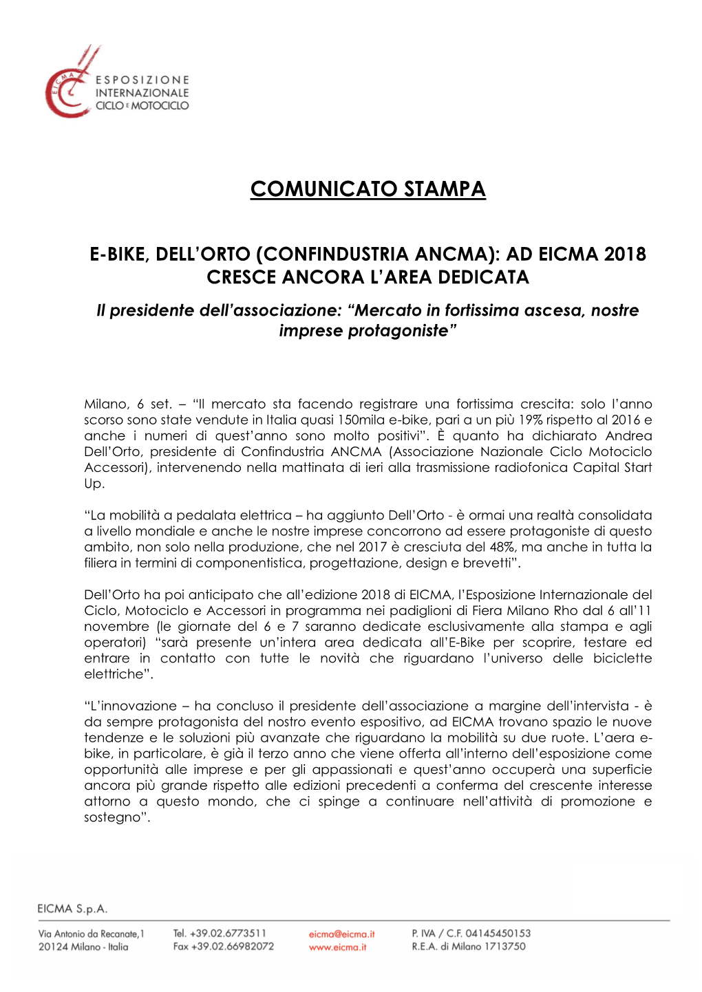 Comunicato Stampa