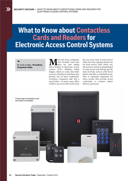 Contactless Cards and Readers for Electronic Access Control Systems