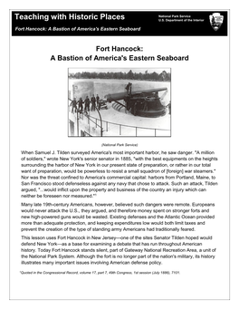 Fort Hancock: a Bastion of America's Eastern Seaboard