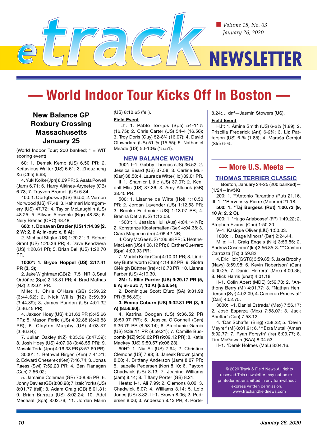 — World Indoor Tour Kicks Off in Boston —