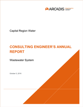 2016 Wastewater Consulting Engineer's Annual Report
