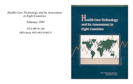 Health Care Technology and Its Assessment in Eight Countries