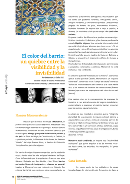 El Color Del Barrio: Un Quiebre Entre La Visibilidad Y La Invisibilidad
