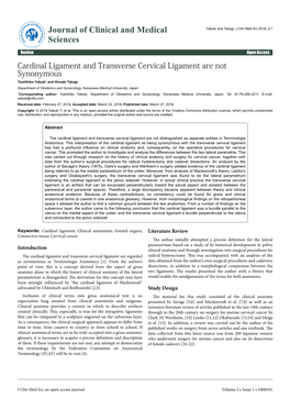 Cardinal Ligament and Transverse Cervical Ligament Are Not