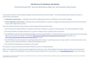 AAC Resource for Individuals with Aphasia