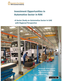 UAE's Automotive Sector and the Regional Perspective