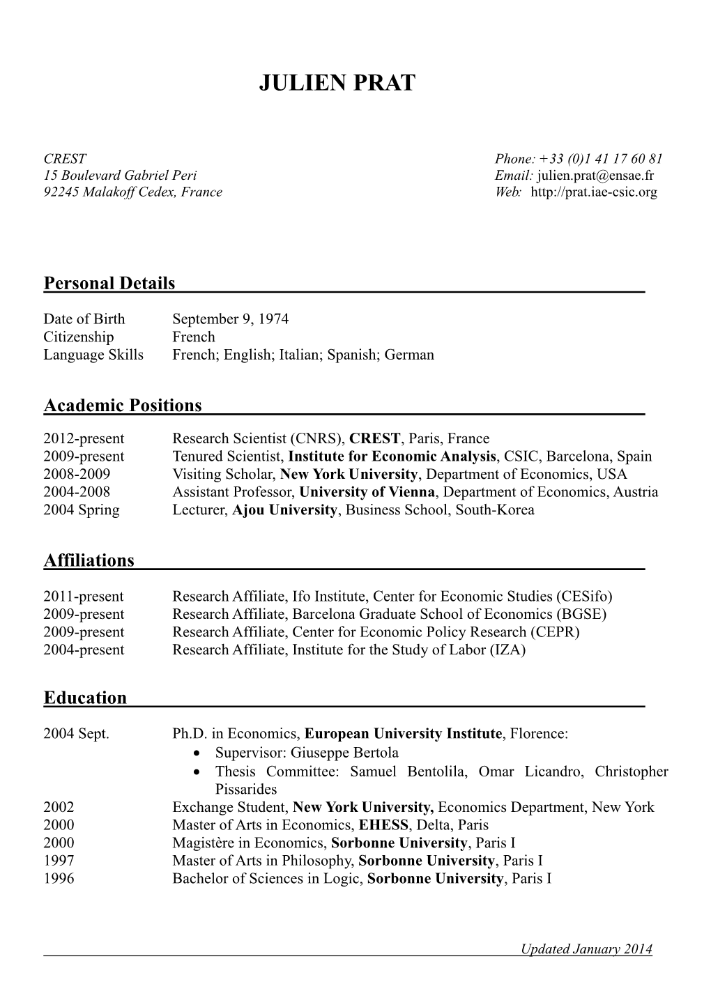 Curriculum Vitae