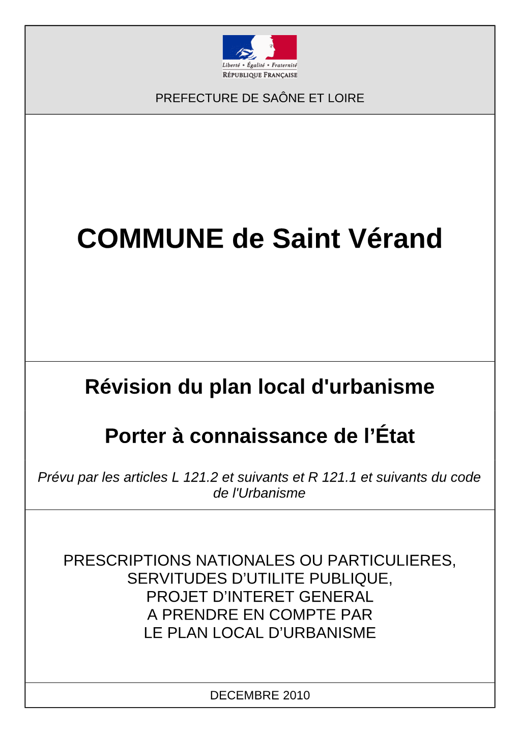 COMMUNE De Saint Vérand