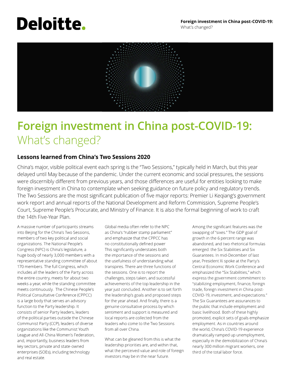 Foreign Investment in China Post-COVID-19: What’S Changed?