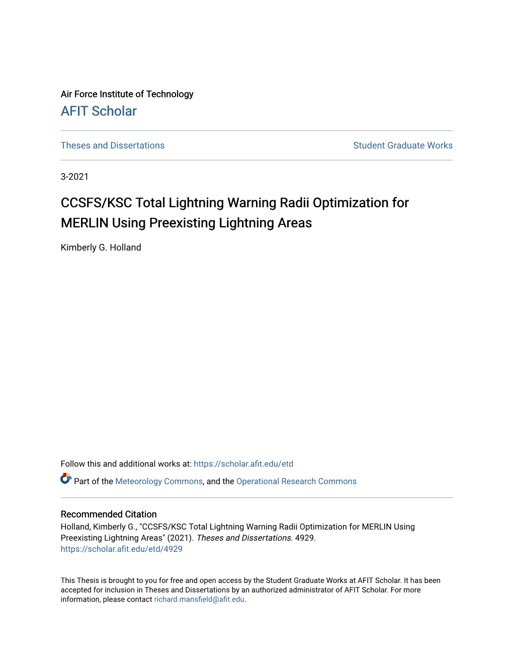 CCSFS/KSC Total Lightning Warning Radii Optimization for MERLIN Using Preexisting Lightning Areas