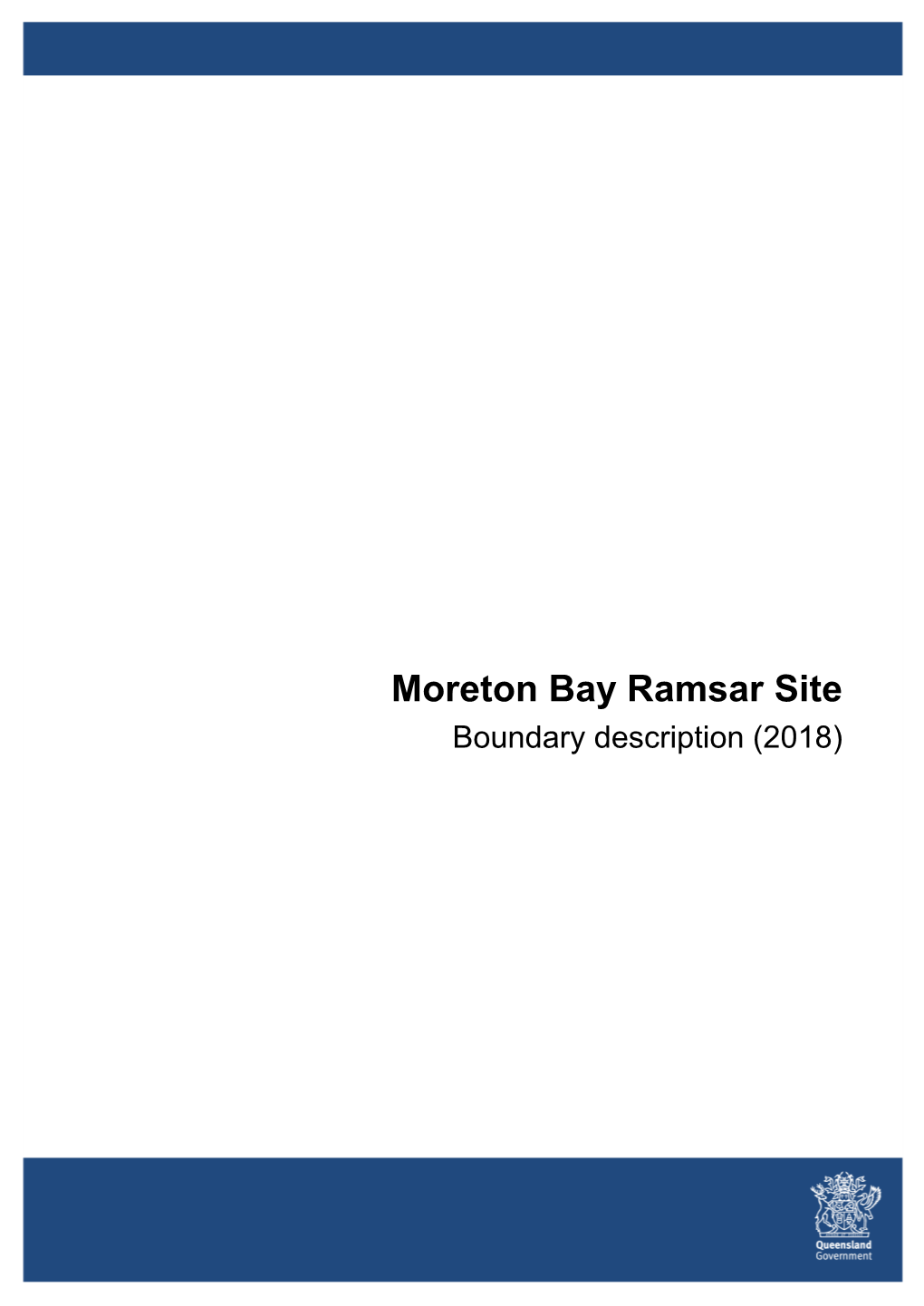 Moreton Bay Ramsar Site Boundary Description (2018)