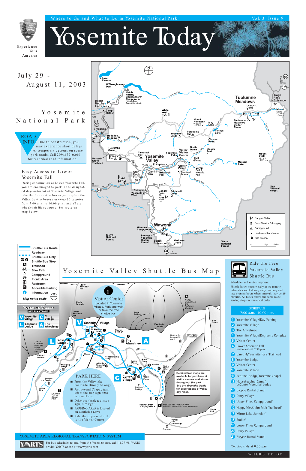 Yosemite Valley Shuttle Bus Map Yosemite Valley Campground Shuttle Bus Picnic Area Schedules and Routes May Vary