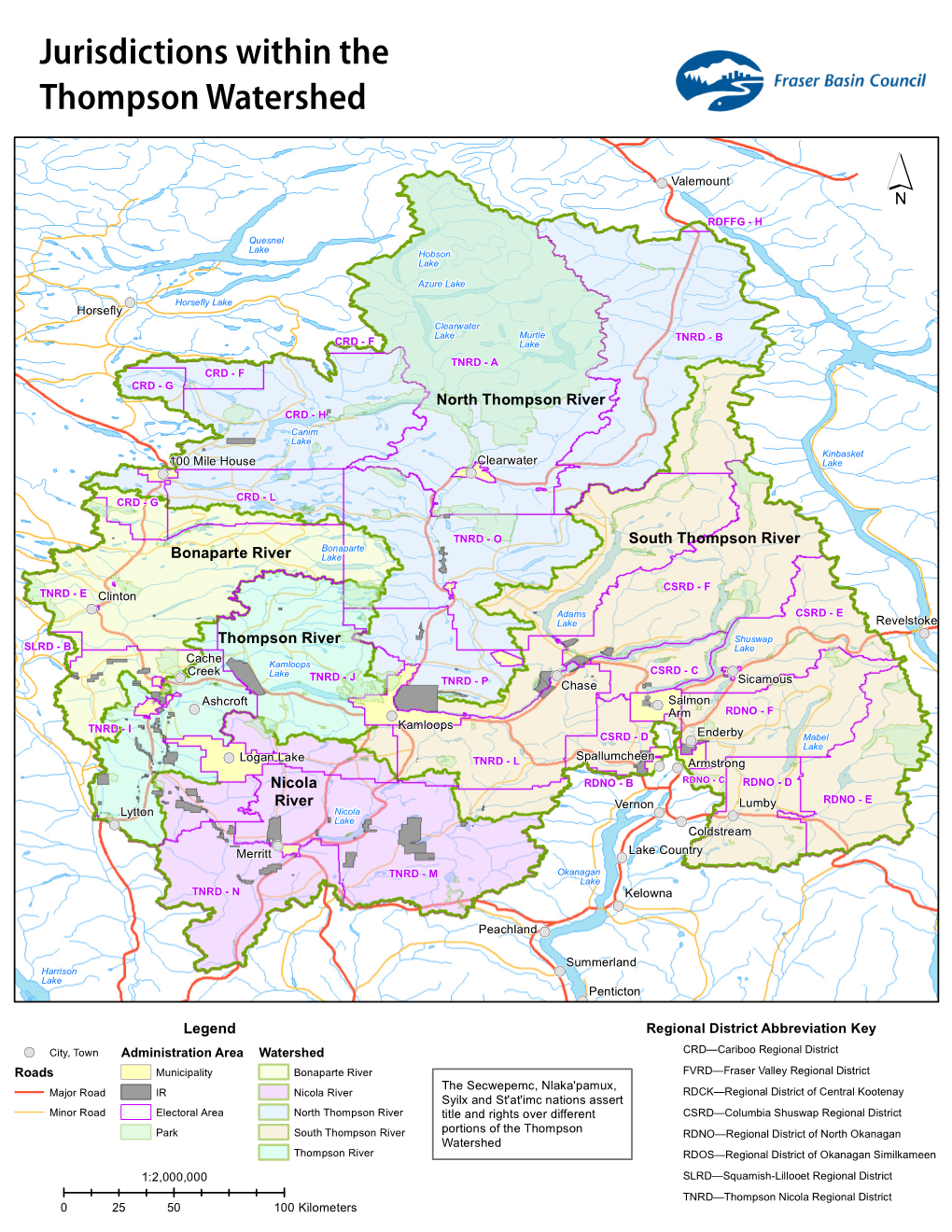 Jurisdictions Within the Thompson Watershed