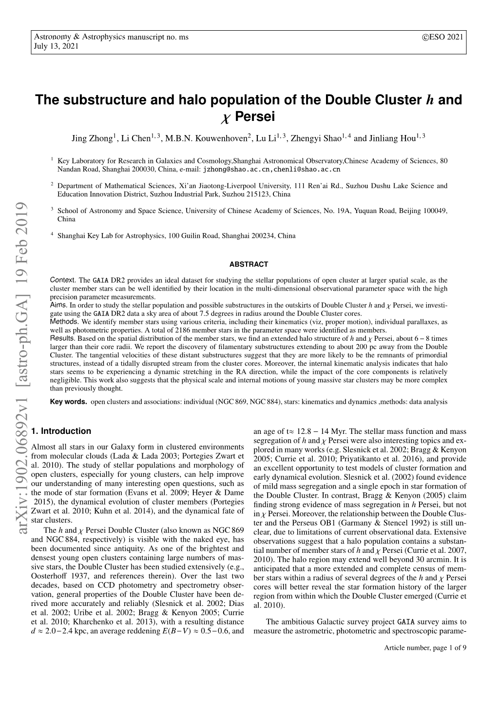 The Substructure and Halo Population of the Double Cluster $ H $ And