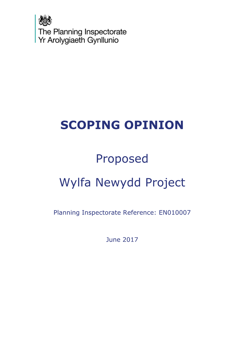 SCOPING OPINION Proposed Wylfa Newydd Project