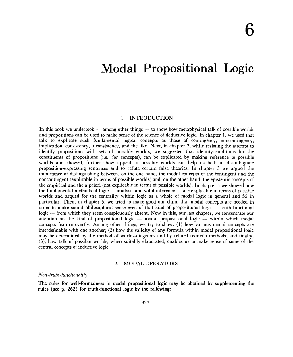 Modal Propositional Logic