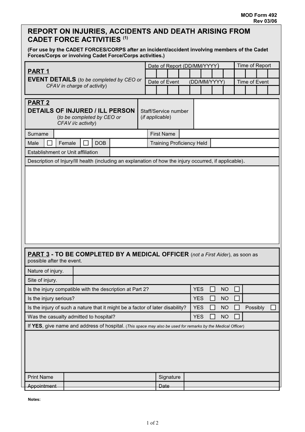 Accident Reporting Form