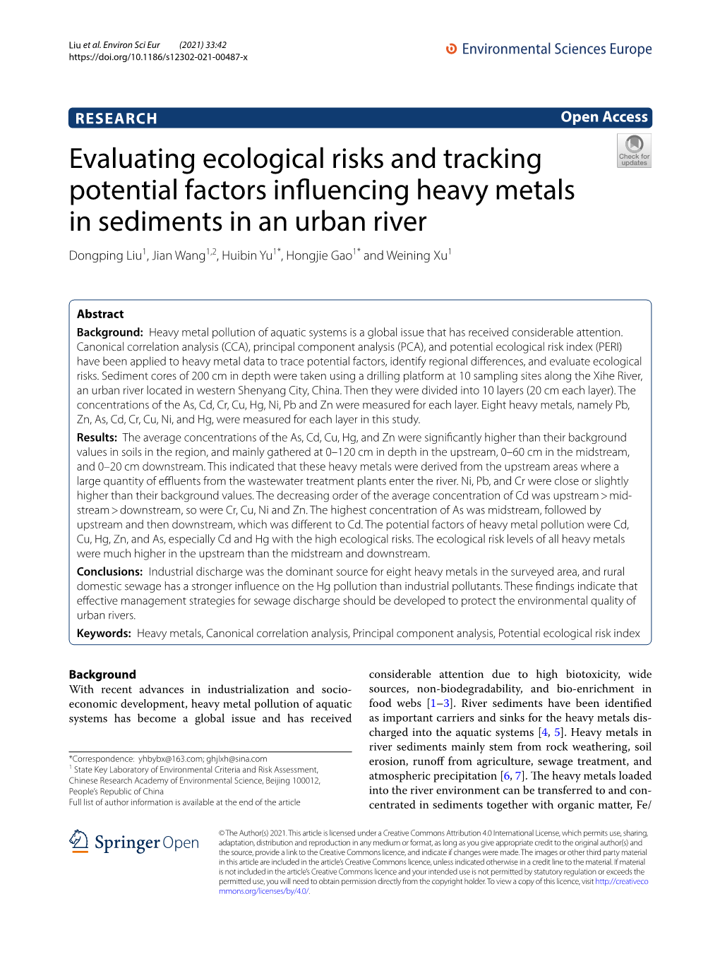 Evaluating Ecological Risks and Tracking Potential Factors Influencing