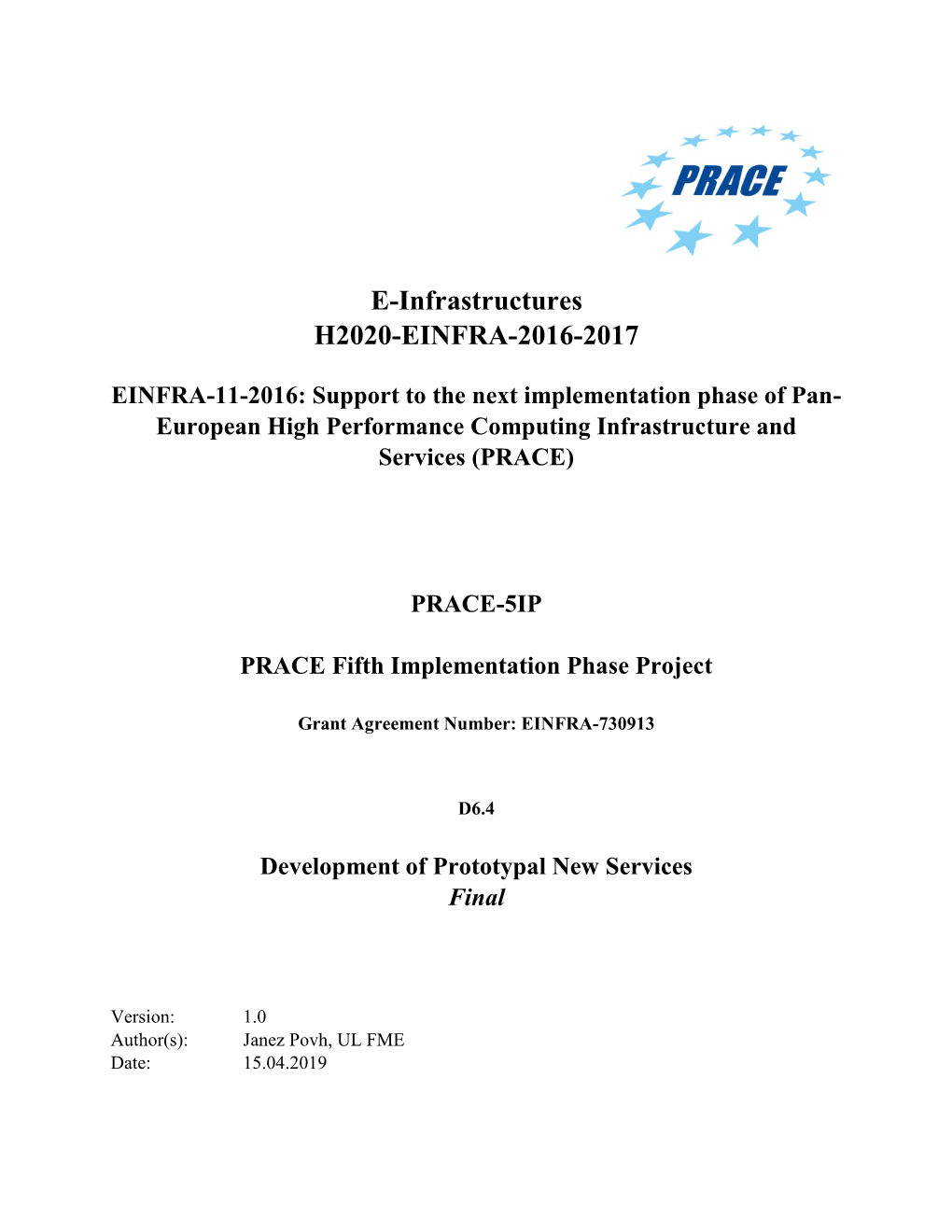 E-Infrastructures H2020-EINFRA-2016-2017