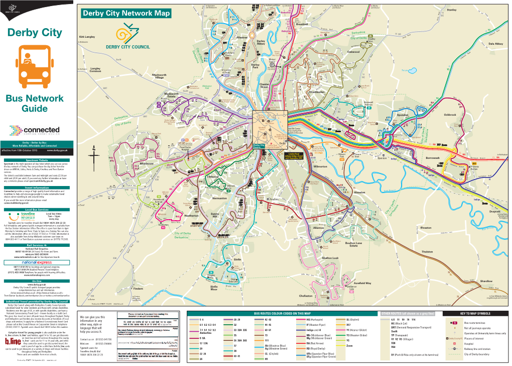 Derby City Network Map O O Y1 BC 114 a U T Y