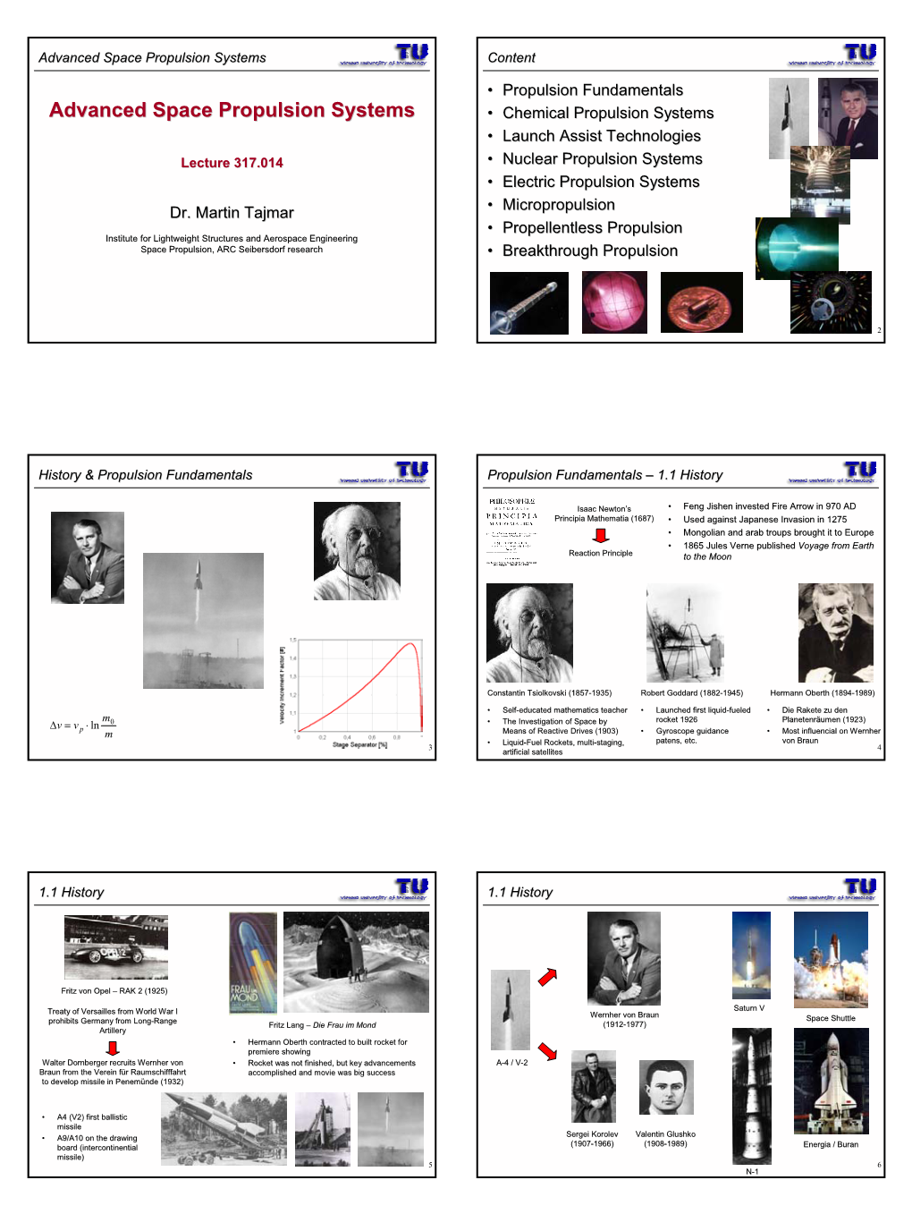 Advanced Space Propulsion Systems Content