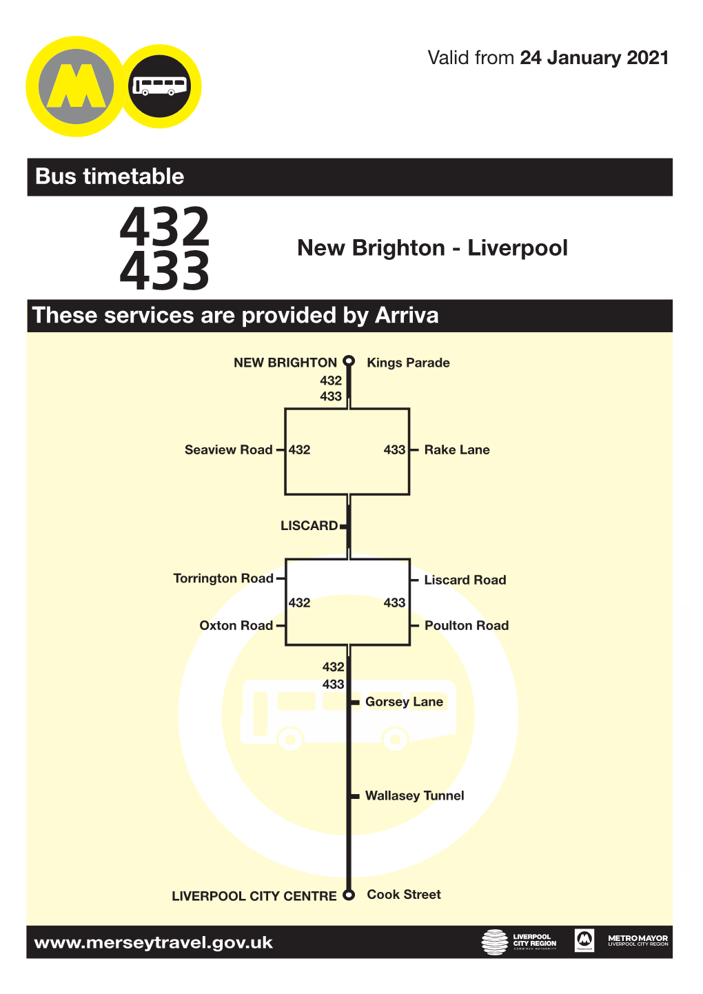 Liverpool Bus Timetable These Services Are Provided by Arriva