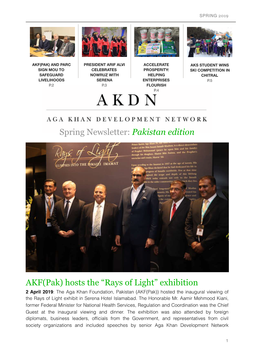 AKDN Spring 19 Newsletter
