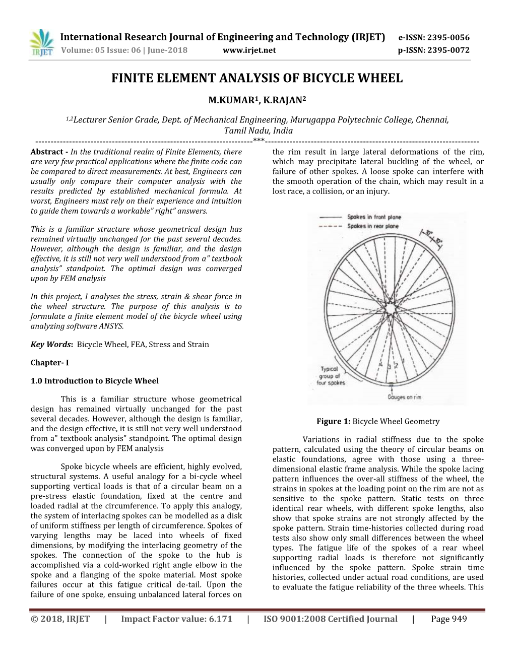 Finite Element Analysis of Bicycle Wheel