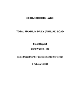 Sebasticook Lake