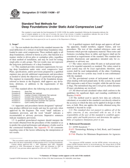 Deep Foundations Under Static Axial Compressive Load1