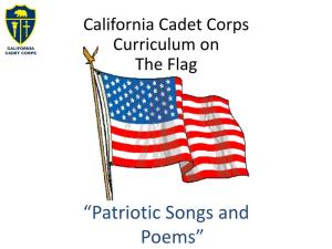 “Patriotic Songs and Poems” Agenda