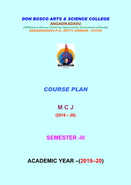 Course Plan Semester