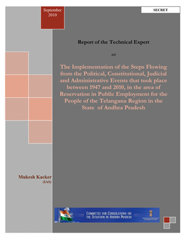 1. Report of the Technical Expert
