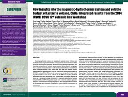 New Insights Into the Magmatic-Hydrothermal System and Volatile Budget of Lastarria Volcano, Chile: Integrated Results from the 2014 GEOSPHERE; V